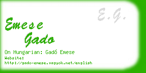 emese gado business card