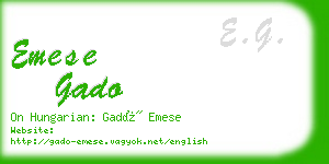 emese gado business card